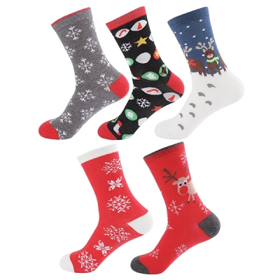 Комплект от 5 чифта комфортни и топли зимни чорапи - SANTASOCKS®