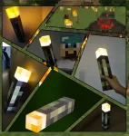 7-Цветна LED Презареждаща Се Стенна Лампа "Факла" - MINETORCH®, 7 cvetna led prezarejdascha se stenna lampa fakla minetorch