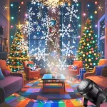 LED Прожектор Със Снежинки - WINTERGLOW®, led projektor sas snejinki winterglow